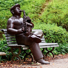 alta qualidade músico saxofonista estátua